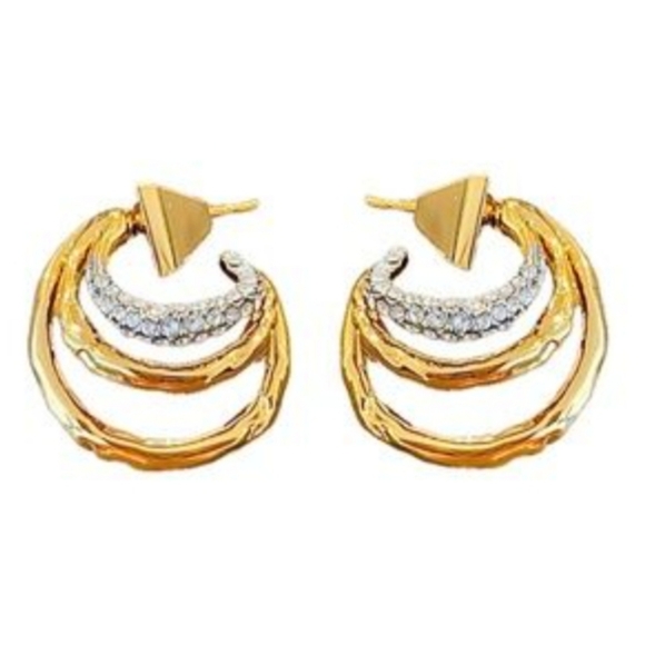 Alexis Bittar Jewelry - Alexis Bittar Gold and Silver Hoop Earring
